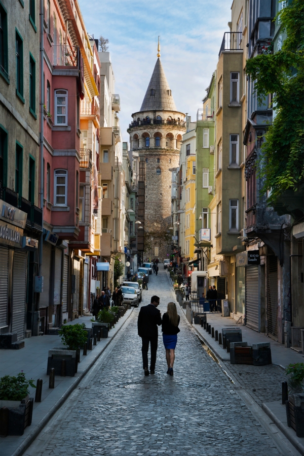 DSC_6015, Turkish Tourism, Turkey, 2013. Couple walking on the street.
